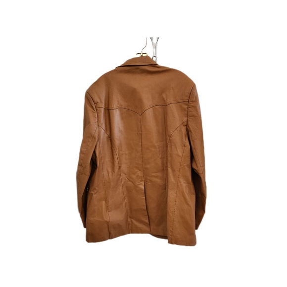 Miller Stockman western style sportscoat leather mens 46 banff style - Picture 2 of 6